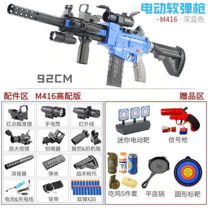 M416 Electric Soft Bullet Toy Rifle Darts Blaster