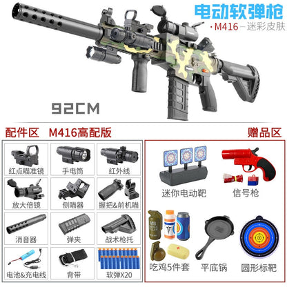 M416 Electric Soft Bullet Toy Rifle Darts Blaster