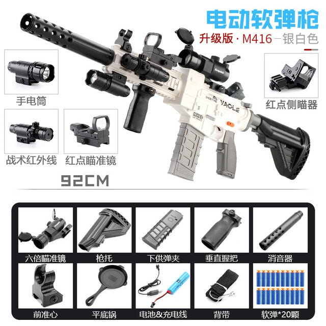 M416 Electric Soft Bullet Toy Rifle Darts Blaster
